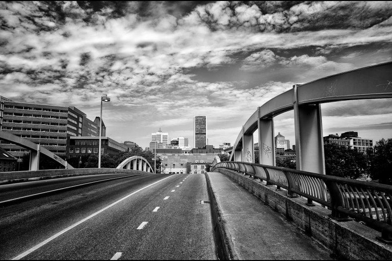 A bridge before Montreal Downtown
